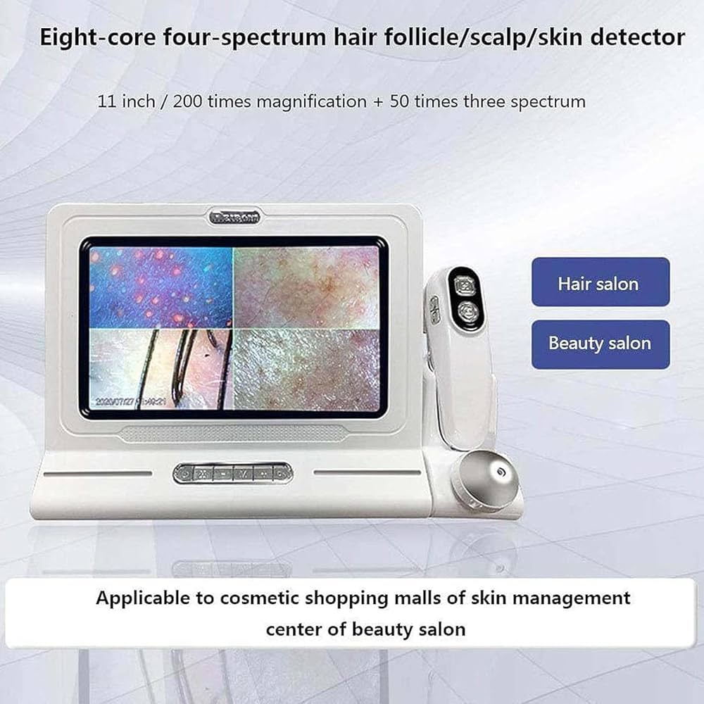 業務用髪＆頭皮のパーソナル診断機 Amazon.co.jp: 11インチ頭皮毛包探知器、皮膚ヘアアナライザー